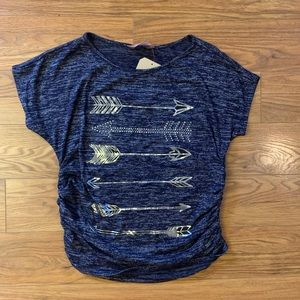 SJS Blue Arrow Short Sleeve Top